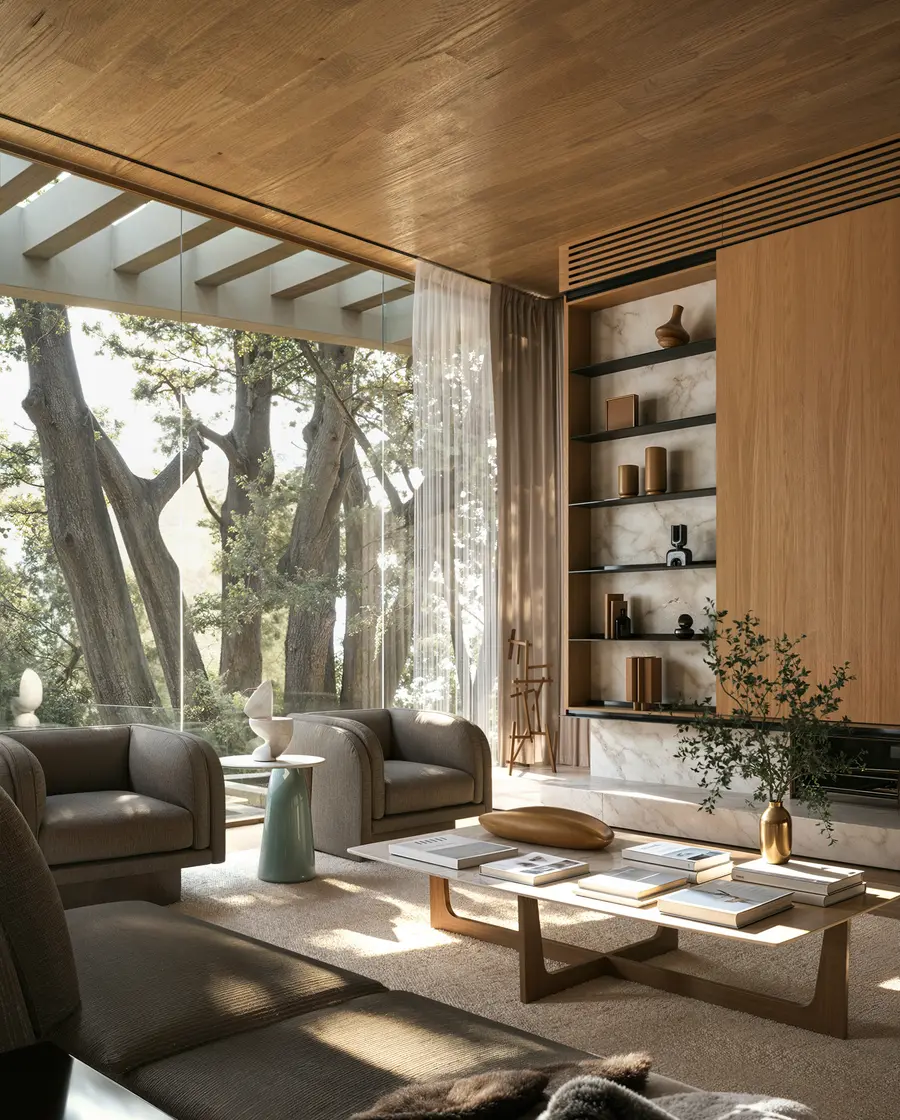 Wood Living Room — Interior